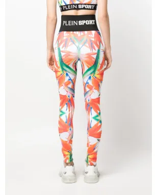 Plein Sport フローラルプリント ストレッチ レギンス ブラック - サムネイル4