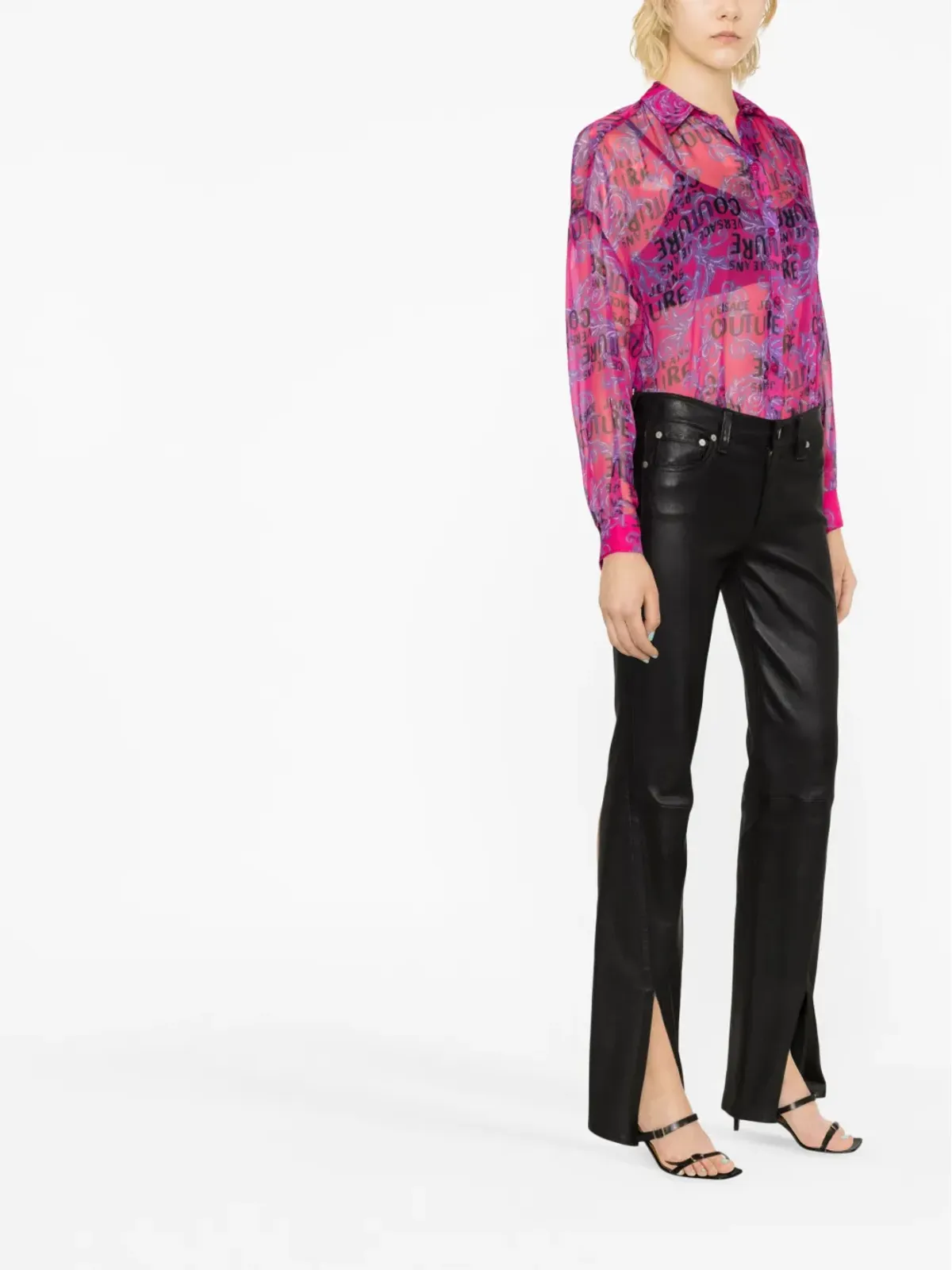 Versace Jeans Couture ロゴプリント長袖シャツ - 画像4