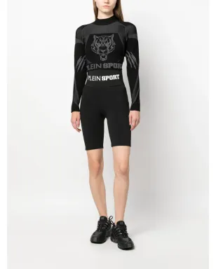 Plein Sport ジャカード編み長袖ニット クロップドトップ - サムネイル2