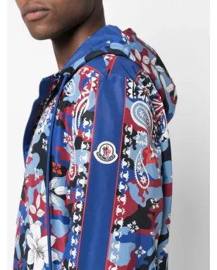Moncler ミックスプリント フード付きジャケット - ブルー - サムネイル5