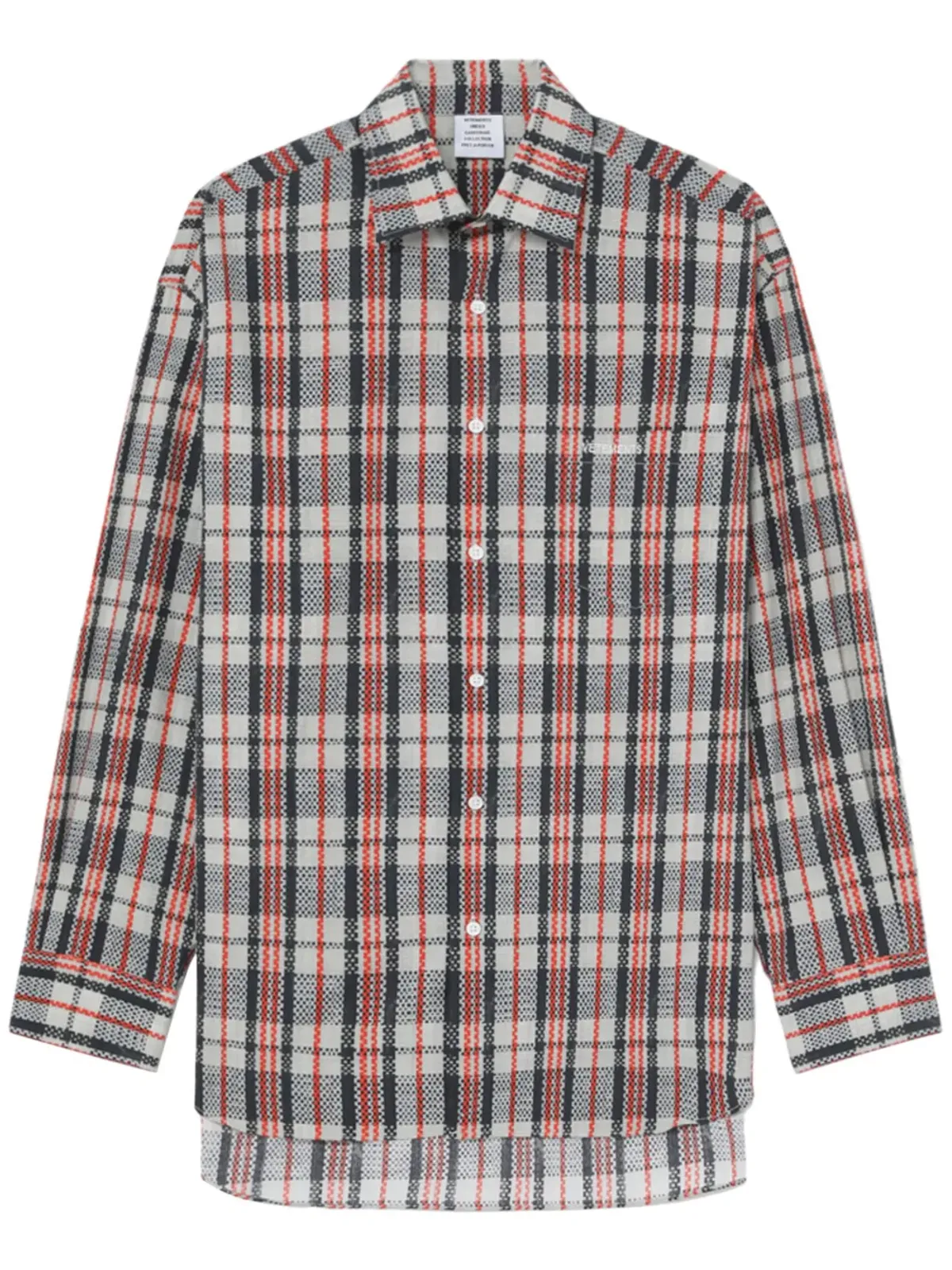 VETEMENTS チェック柄コットンシャツ - 画像1
