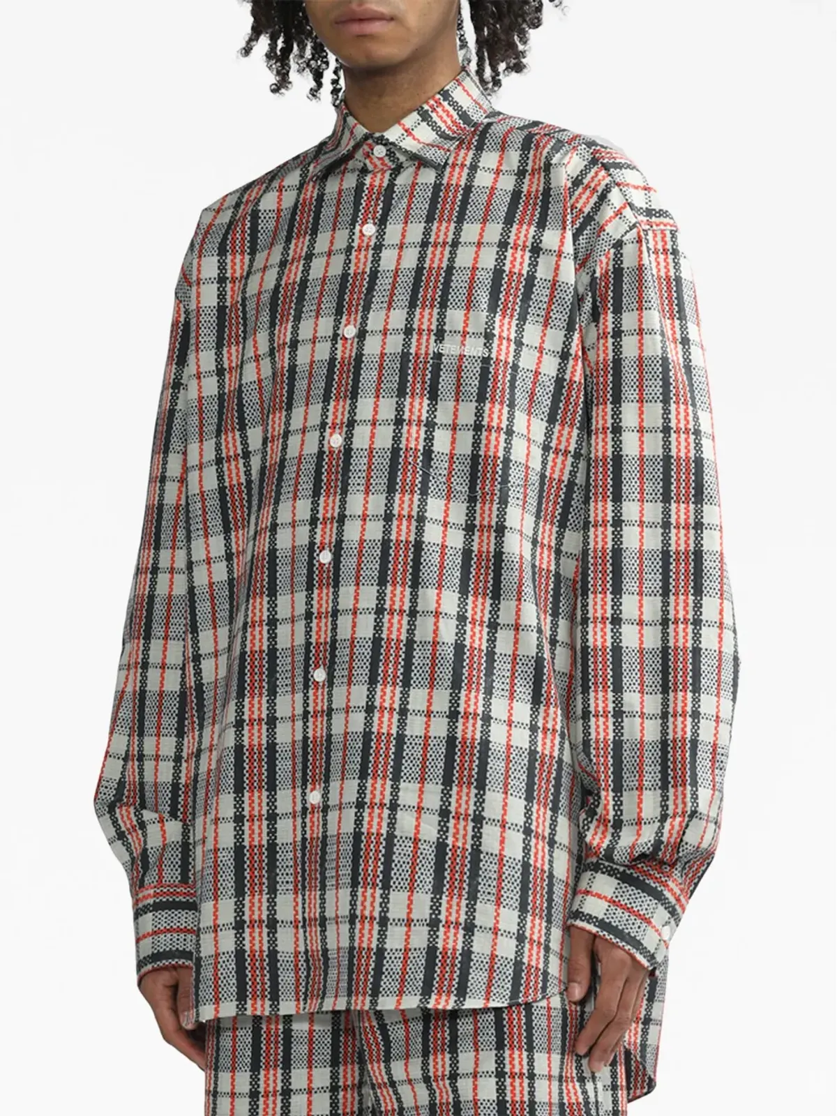 VETEMENTS チェック柄コットンシャツ - 画像3