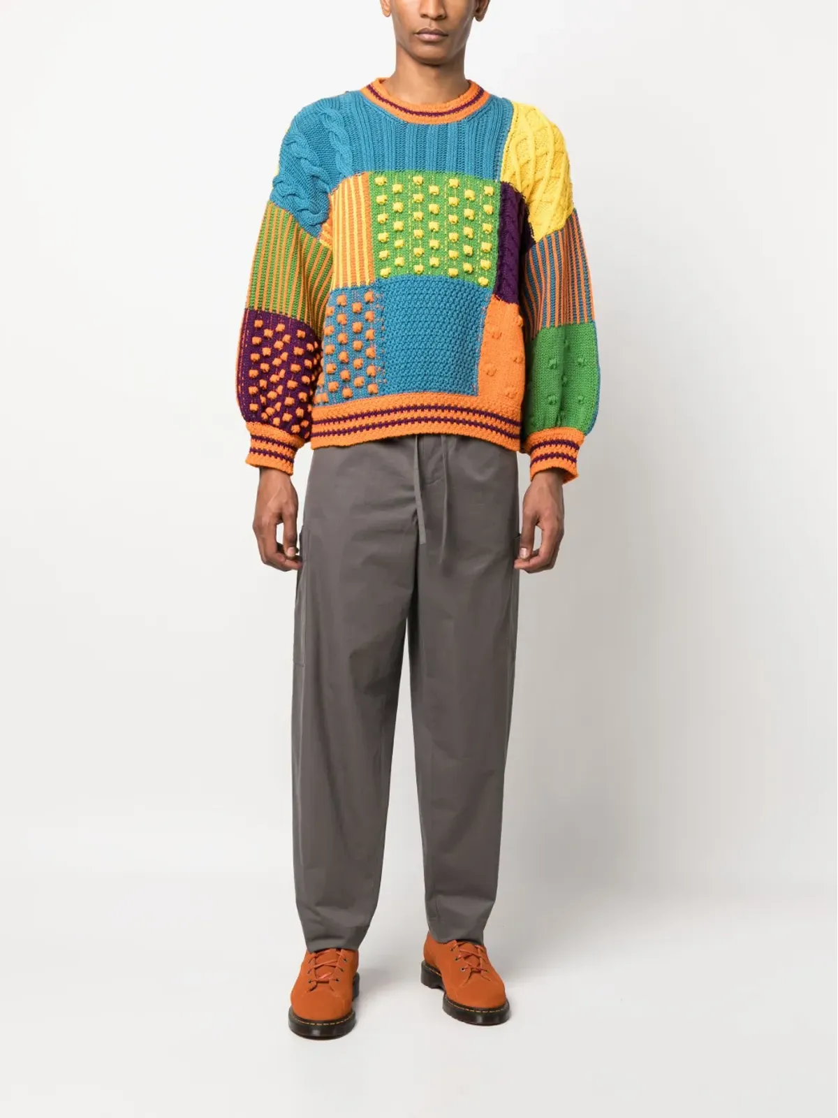 Kenzo ロゴパッチ・ストレートレッグパンツ - 画像2