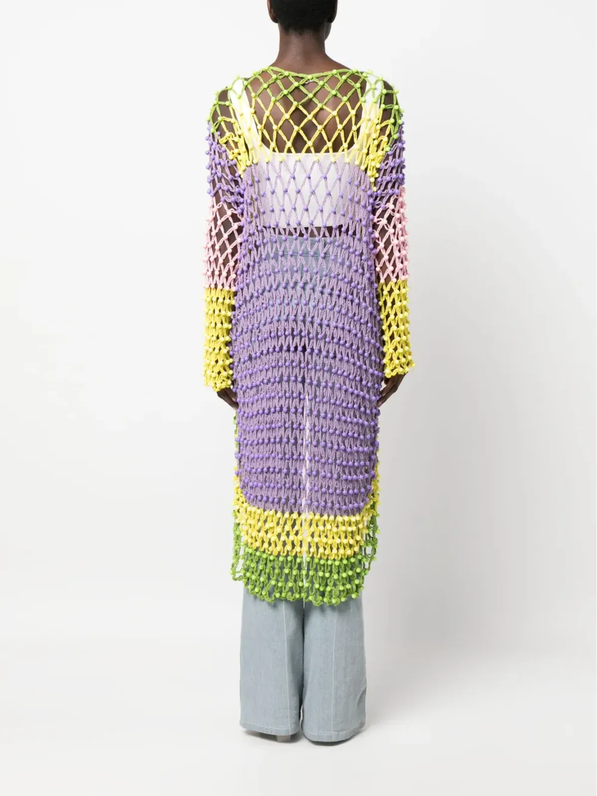 Celia B Rubino オープンニットカフタン - Yellow - 画像4