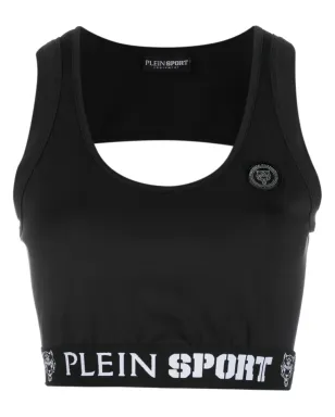 Plein Sport ロゴプレート付きコットン タンクトップ - サムネイル1
