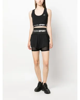 Plein Sport ロゴプレート付きコットン タンクトップ - サムネイル2