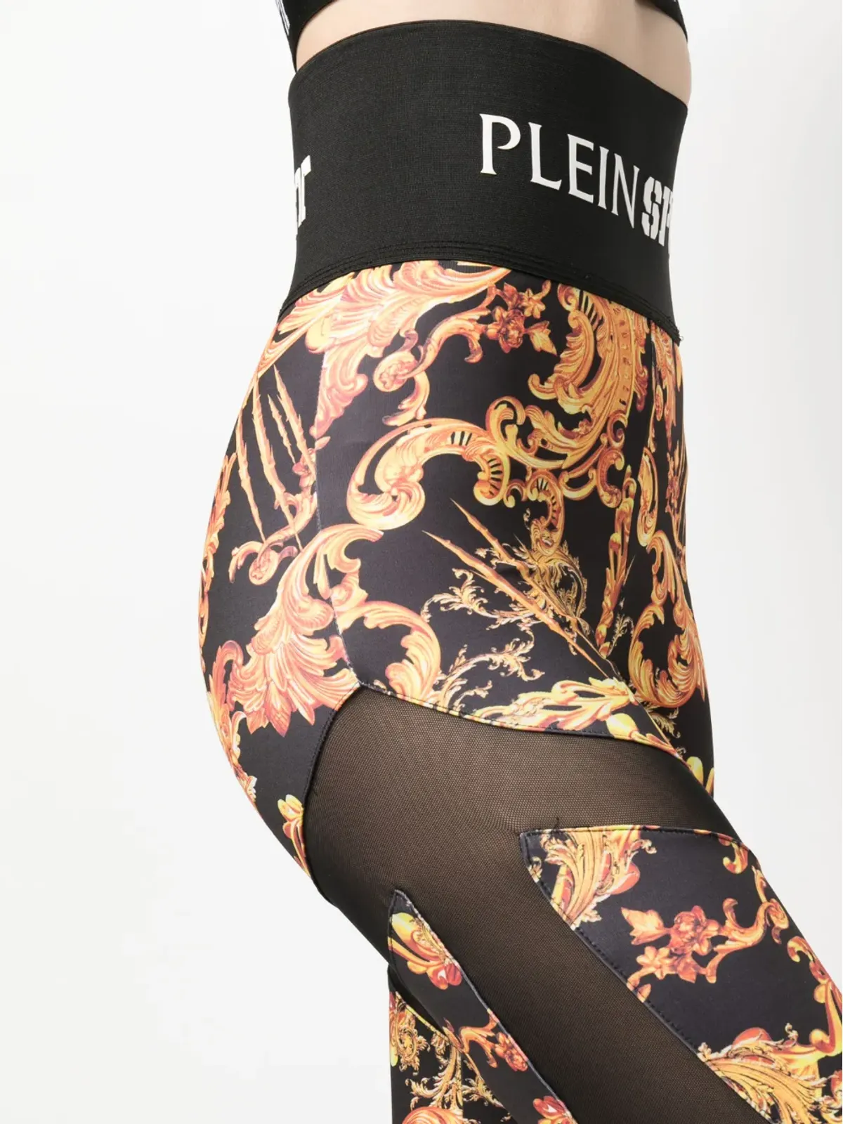 Plein Sport バロック柄コットンレギンス - 画像5