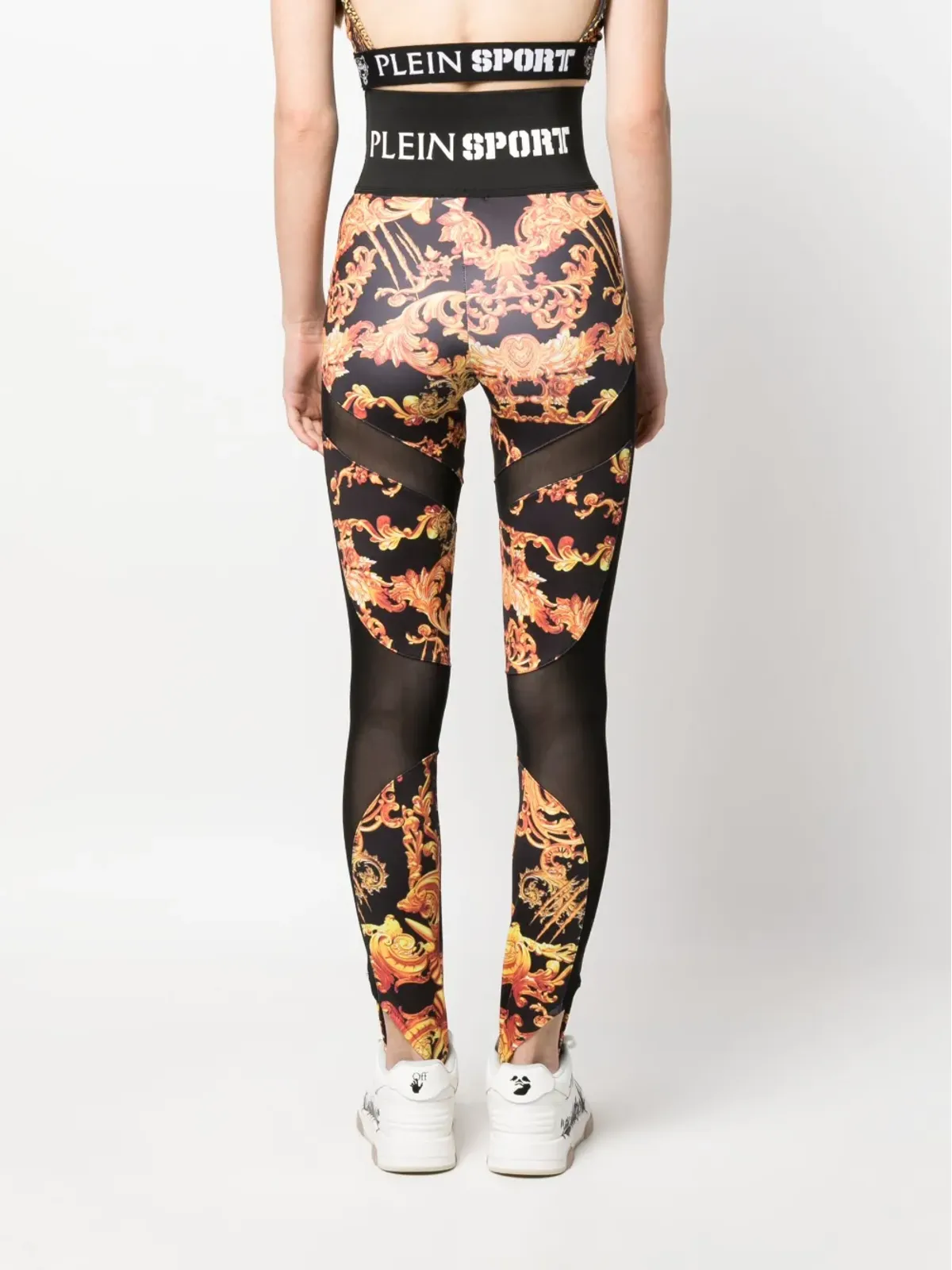 Plein Sport バロック柄コットンレギンス - 画像4