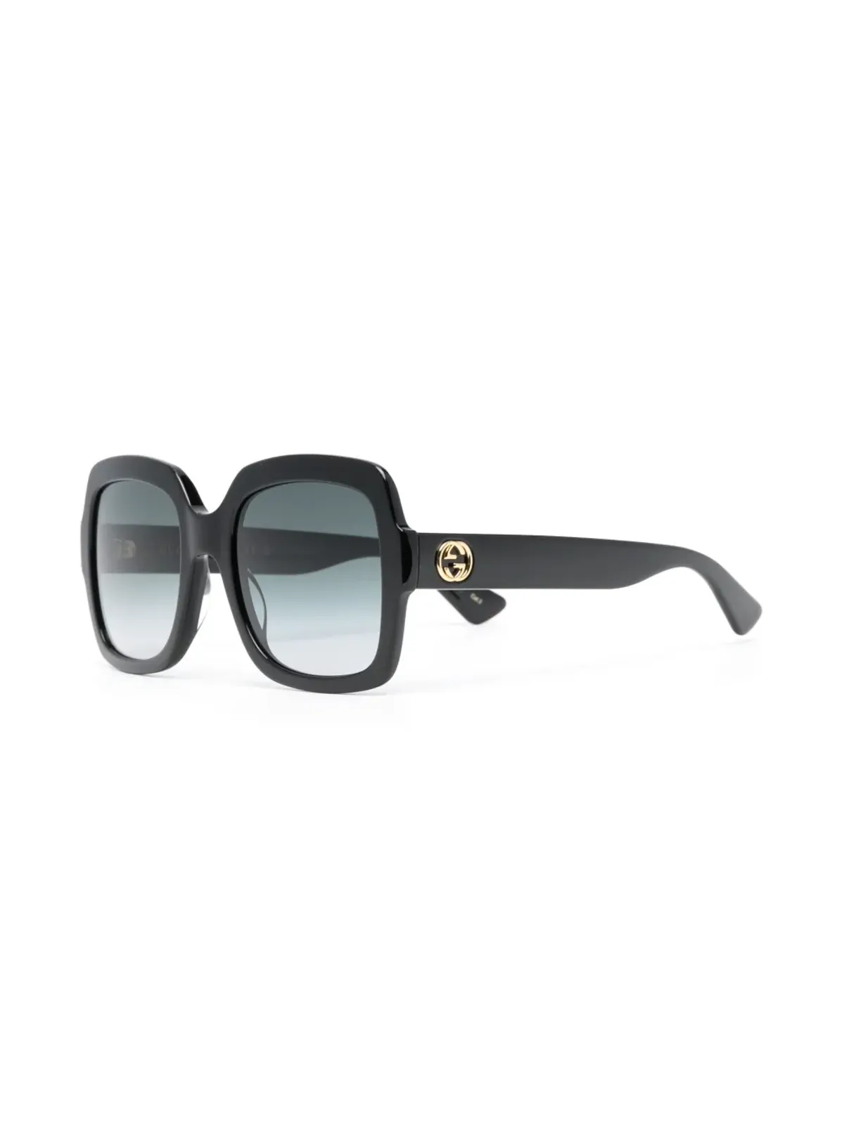 Gucci Eyewear ロゴプレート付きオーバーサイズフレームサングラス - 画像2