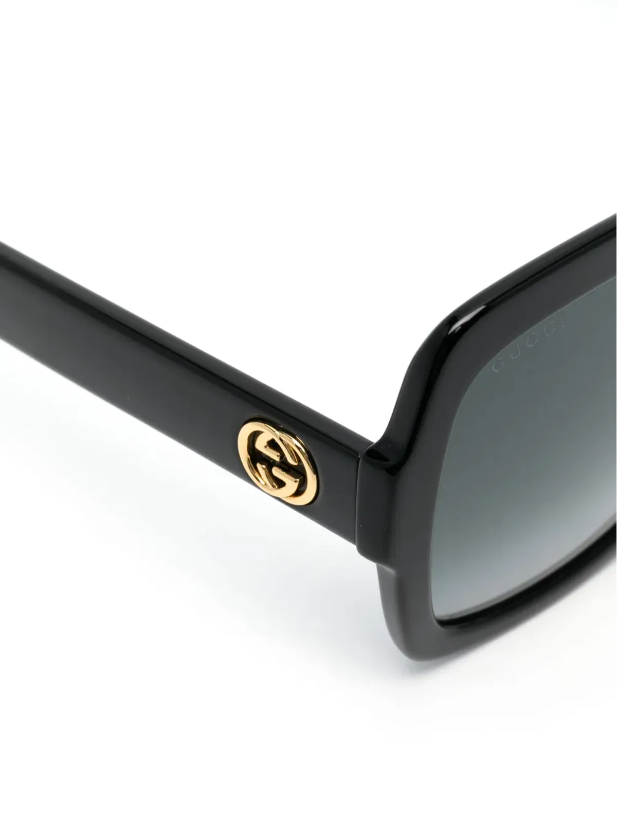 Gucci Eyewear ロゴプレート付きオーバーサイズフレームサングラス - 画像3