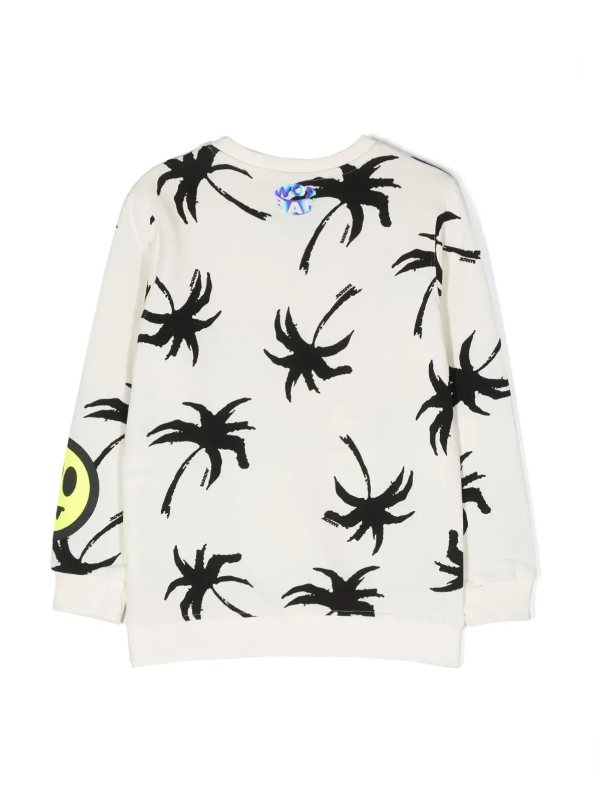 Barrow kids palm tree-print cotton sweatshirt - Neutrals - 画像2