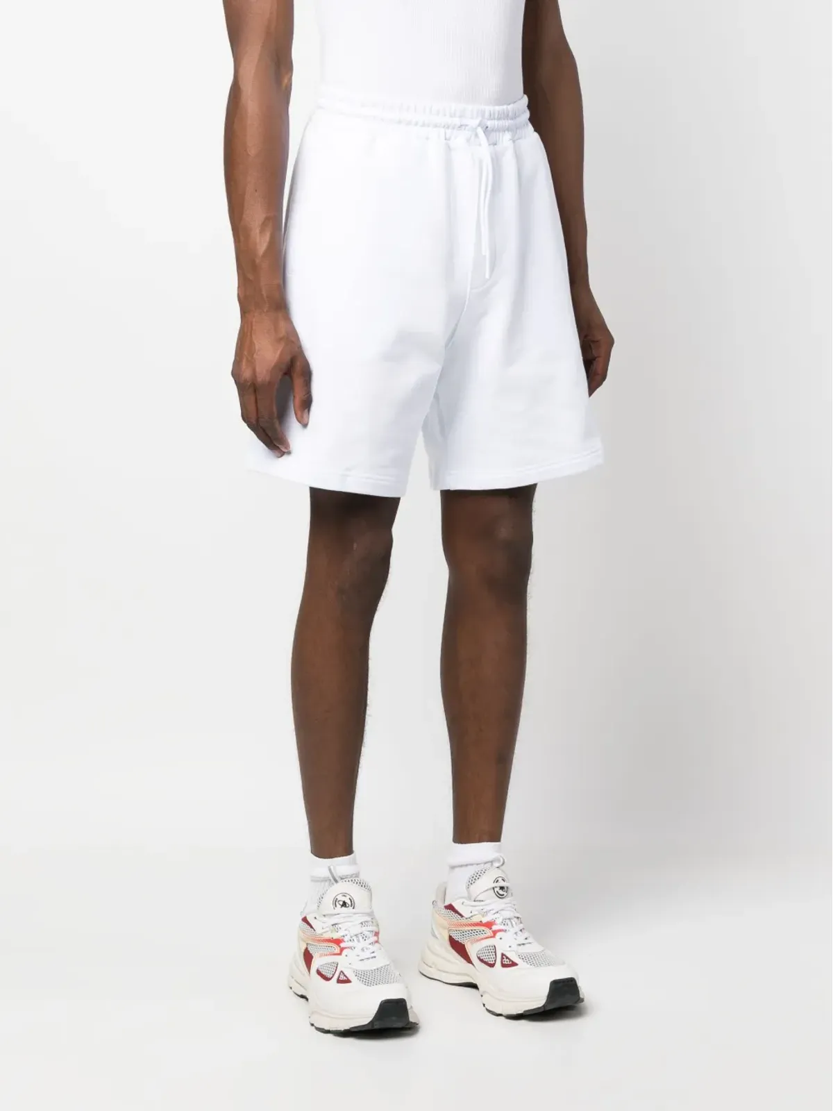 MSGM ロゴプリント コットンショーツ - White - 画像3