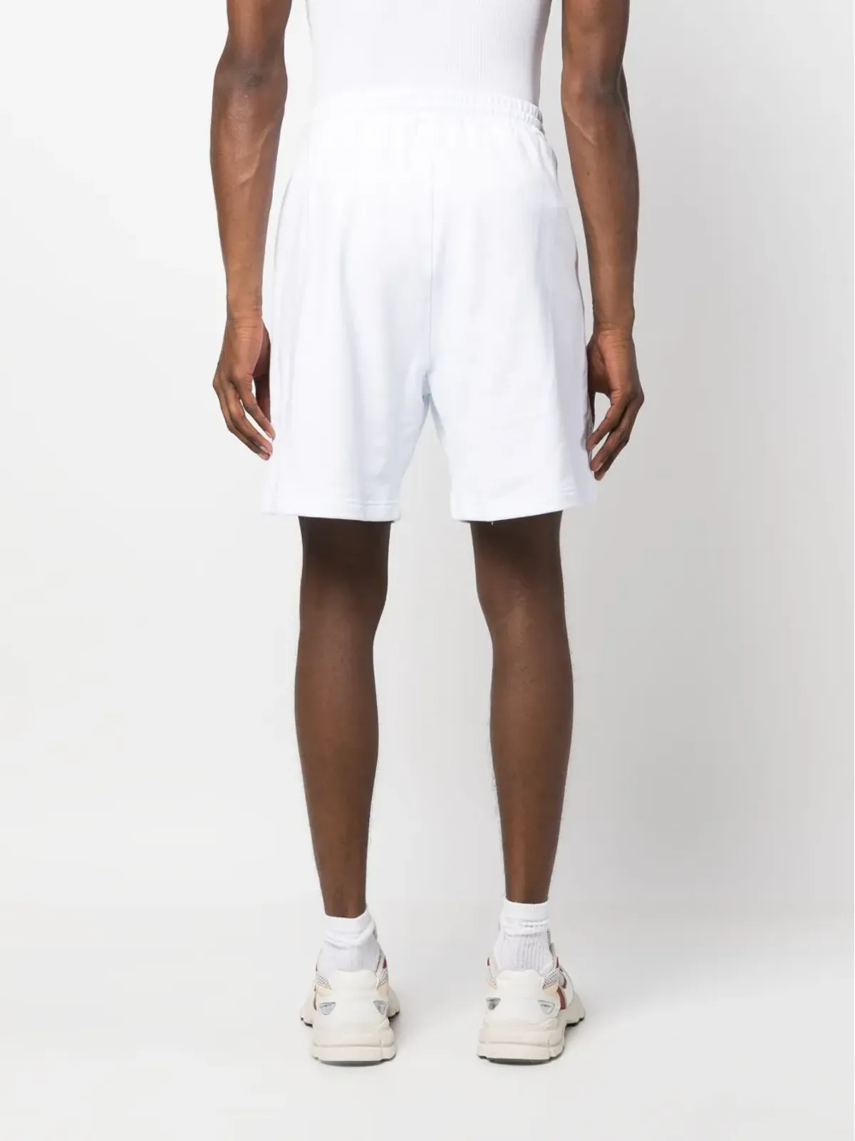 MSGM ロゴプリント コットンショーツ - White - 画像4