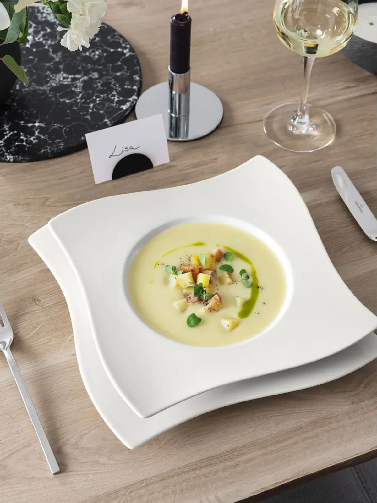 Villeroy & Boch NewWave 磁器プレート（6枚セット）- White - 画像3