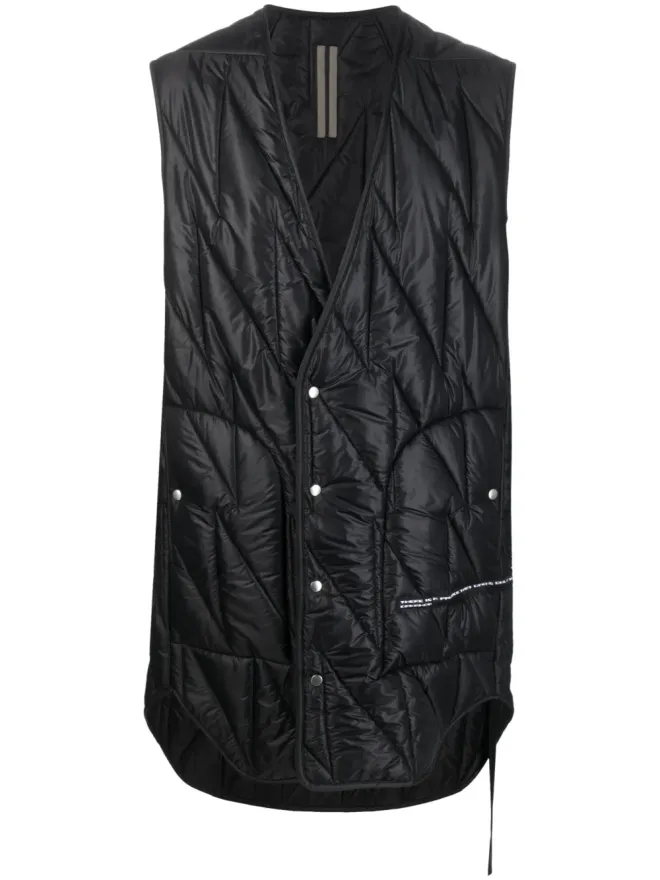Rick Owens DRKSHDW Rick Owens DRKSHDW キルテッド ミッドレングス ジレ - ブラックの商品画像