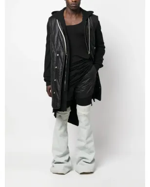 Rick Owens DRKSHDW キルテッド ミッドレングス ジレ - ブラック - サムネイル2