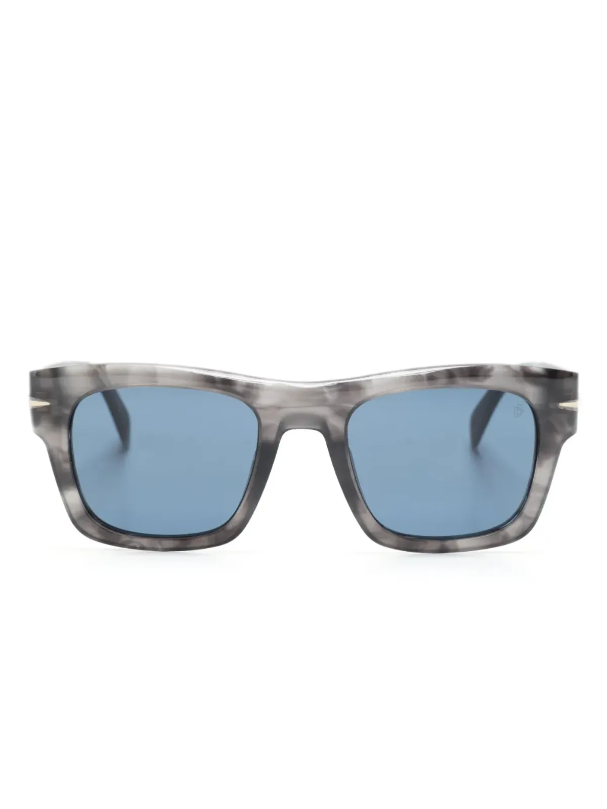 Eyewear by David Beckham マーブル模様のスクエアフレーム サングラス - 画像1