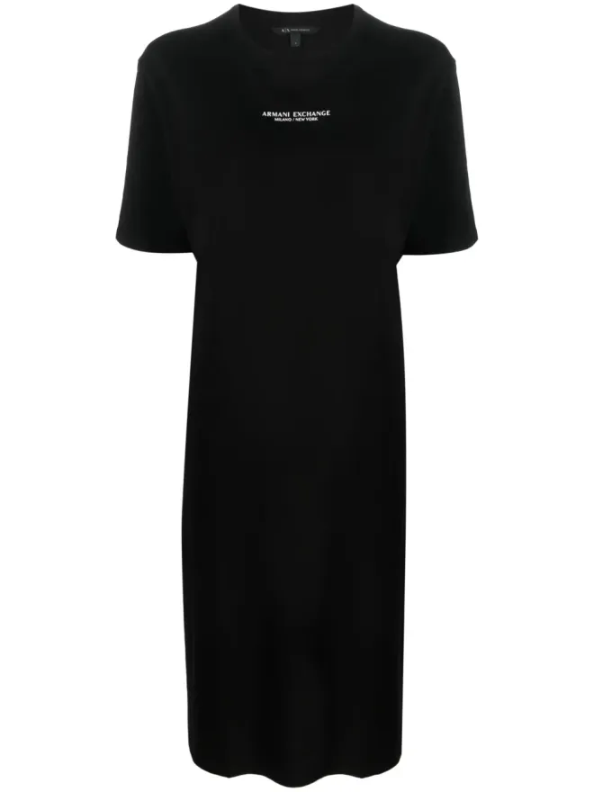 Armani Exchange Armani Exchange ロゴプリント サイドスリット Tシャツドレスの商品画像