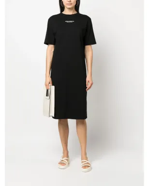 Armani Exchange ロゴプリント サイドスリット Tシャツドレス - サムネイル2
