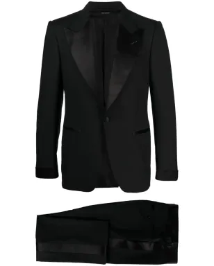 TOM FORD ピークドラペル シングルブレストスーツ - ブラック - サムネイル1