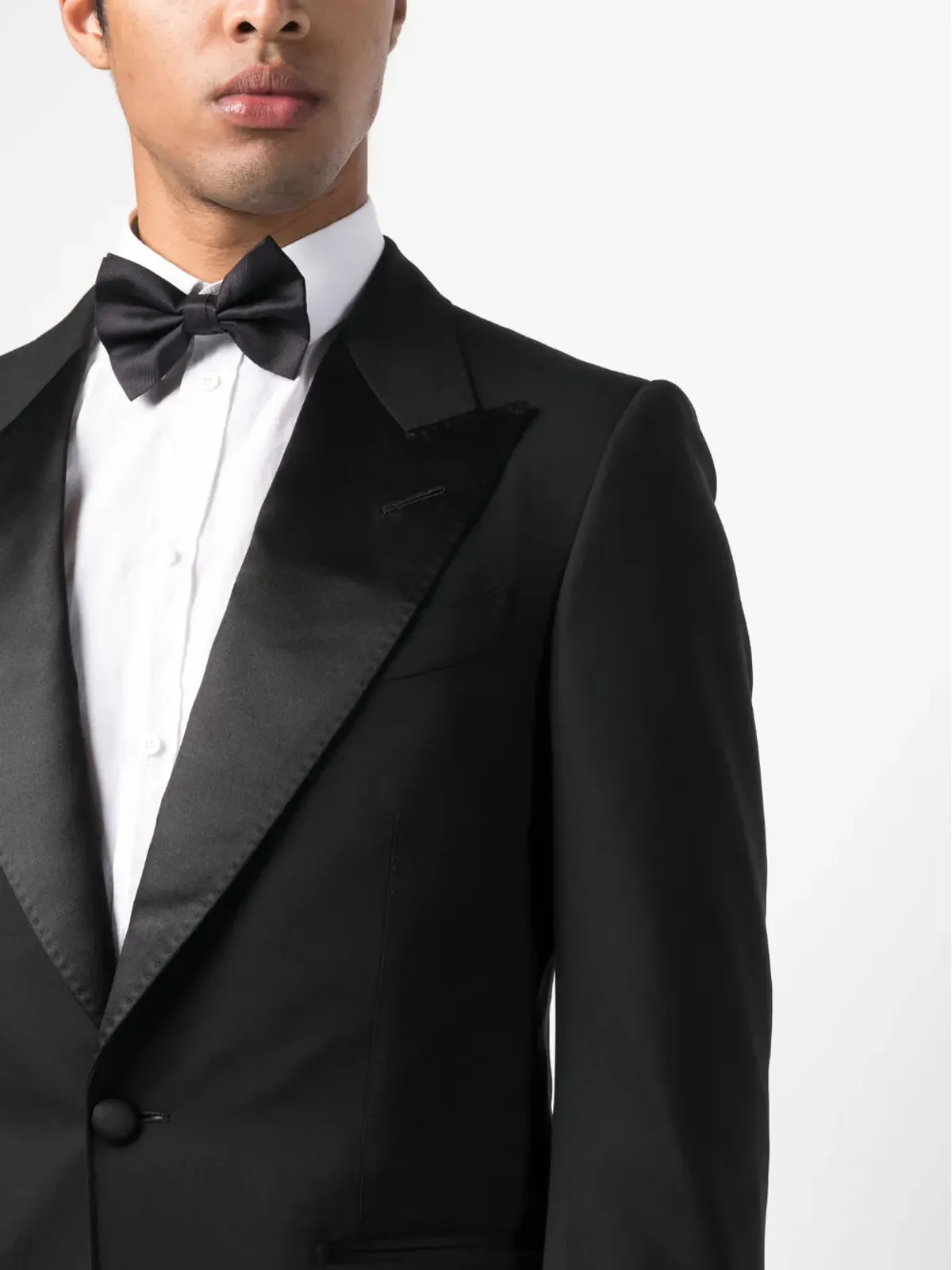 TOM FORD ピークドラペル シングルブレストスーツ - ブラック - 画像5