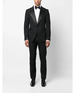 TOM FORD ピークドラペル シングルブレストスーツ - ブラック - サムネイル2
