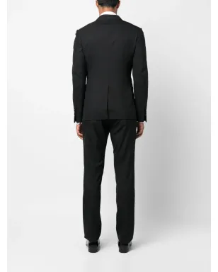 TOM FORD ピークドラペル シングルブレストスーツ - ブラック - サムネイル4