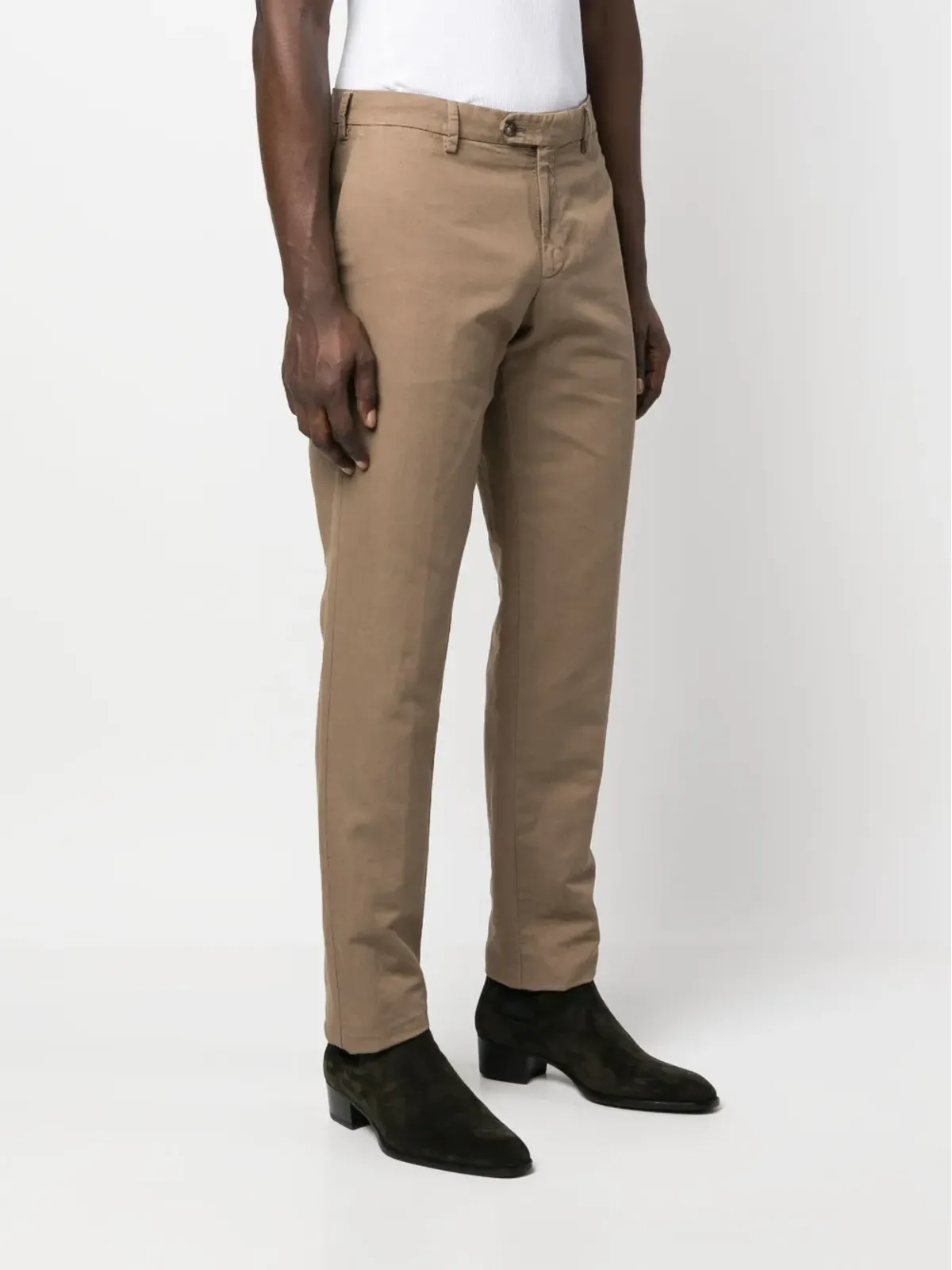 Lardini ストレートレッグリネンパンツ - 画像3