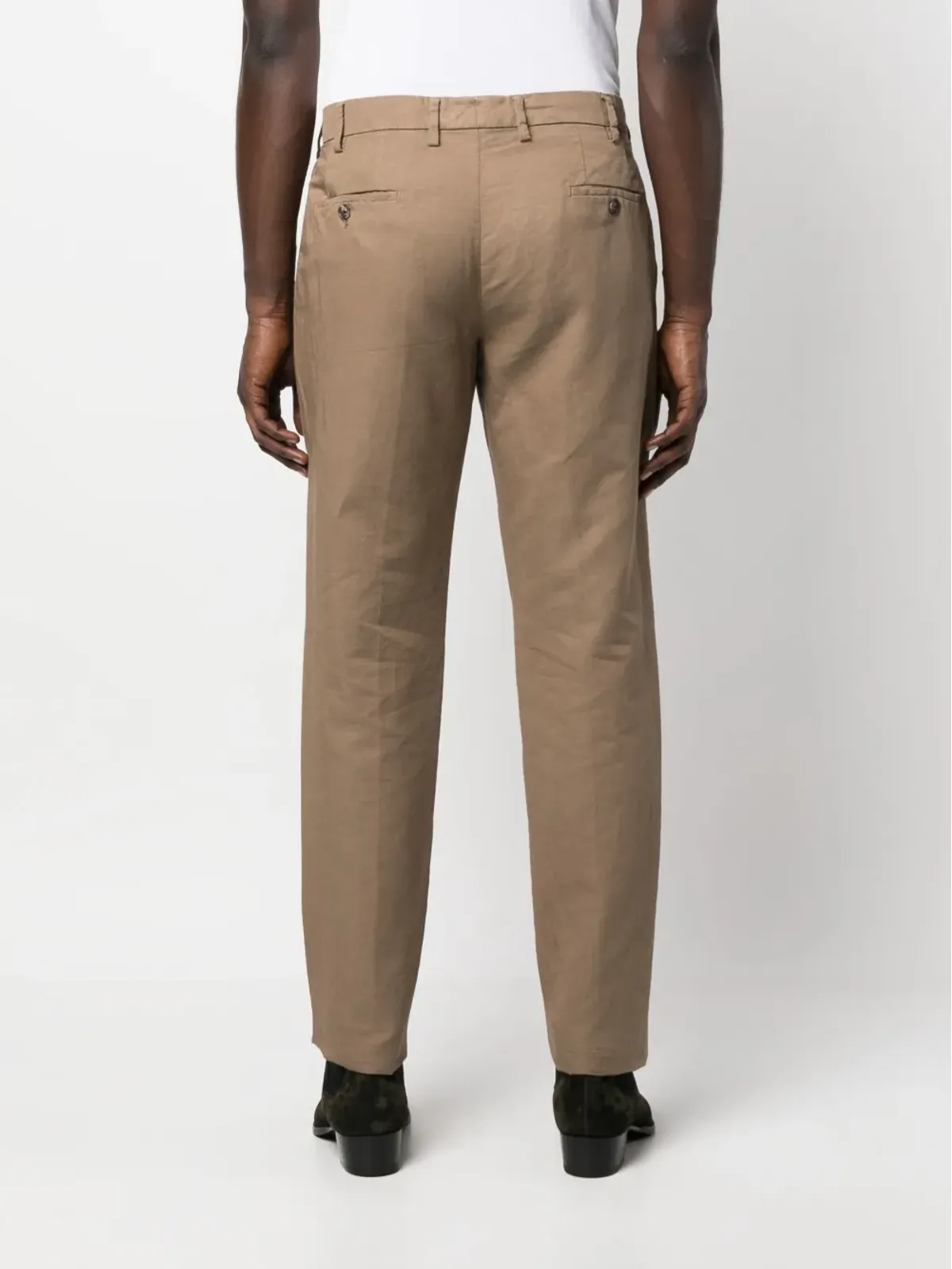 Lardini ストレートレッグリネンパンツ - 画像4