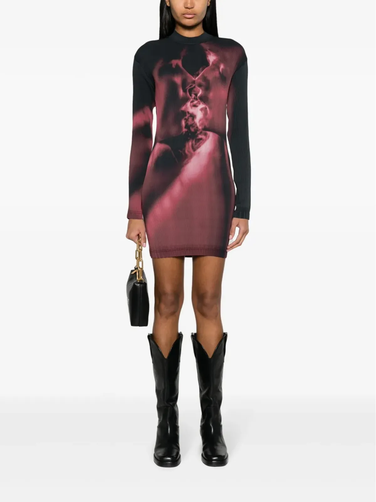 EYTYS Rhye Ruby Smoke mock-neck dress - Black - 画像3