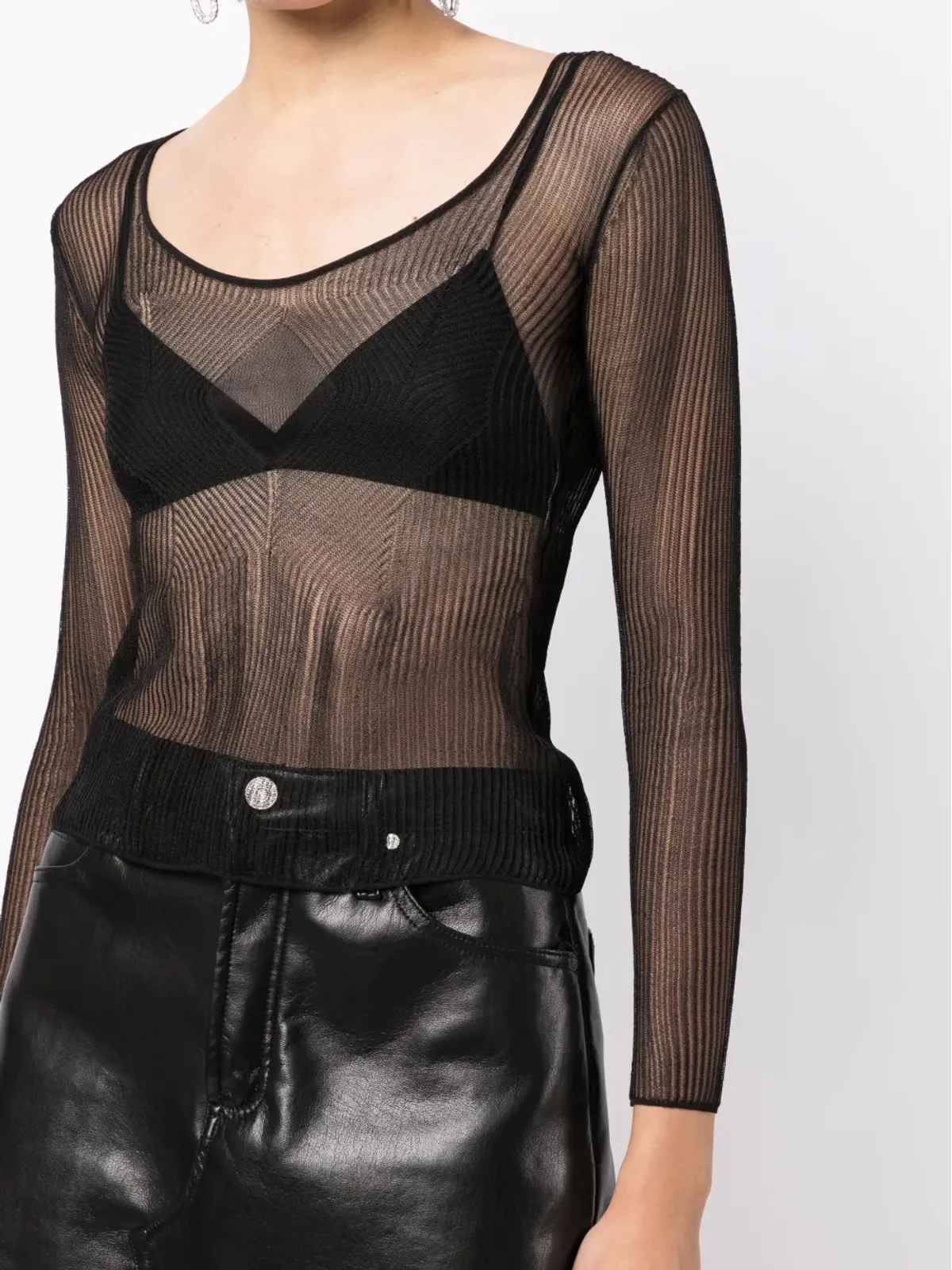 TOM FORD シアーリブジャージートップ - 画像5