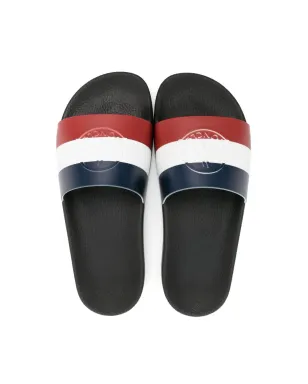 Moncler Enfant Basile エンボスロゴ・スライド ブラック - サムネイル3
