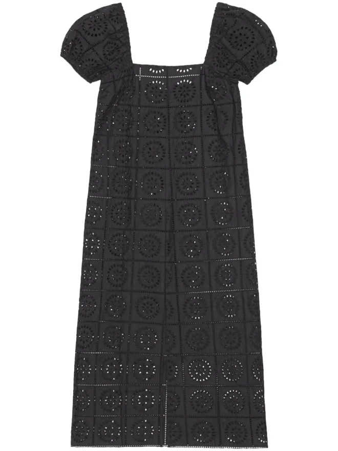 Ganni GANNI broderie anglaise ミディドレスの商品画像