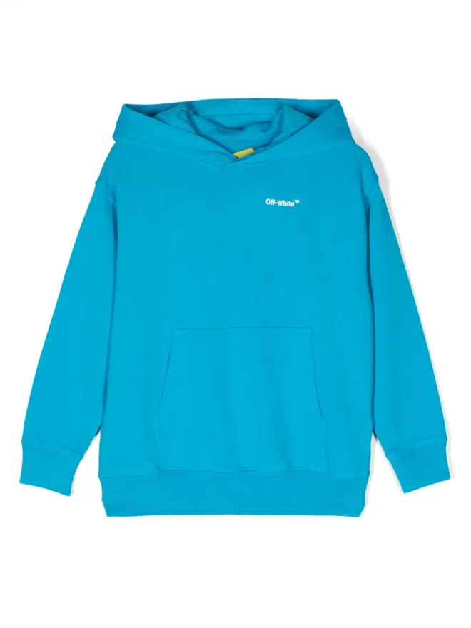 Off-White Kids Off-White Kids ロゴプリント付きオーガニックコットン フーディーの商品画像
