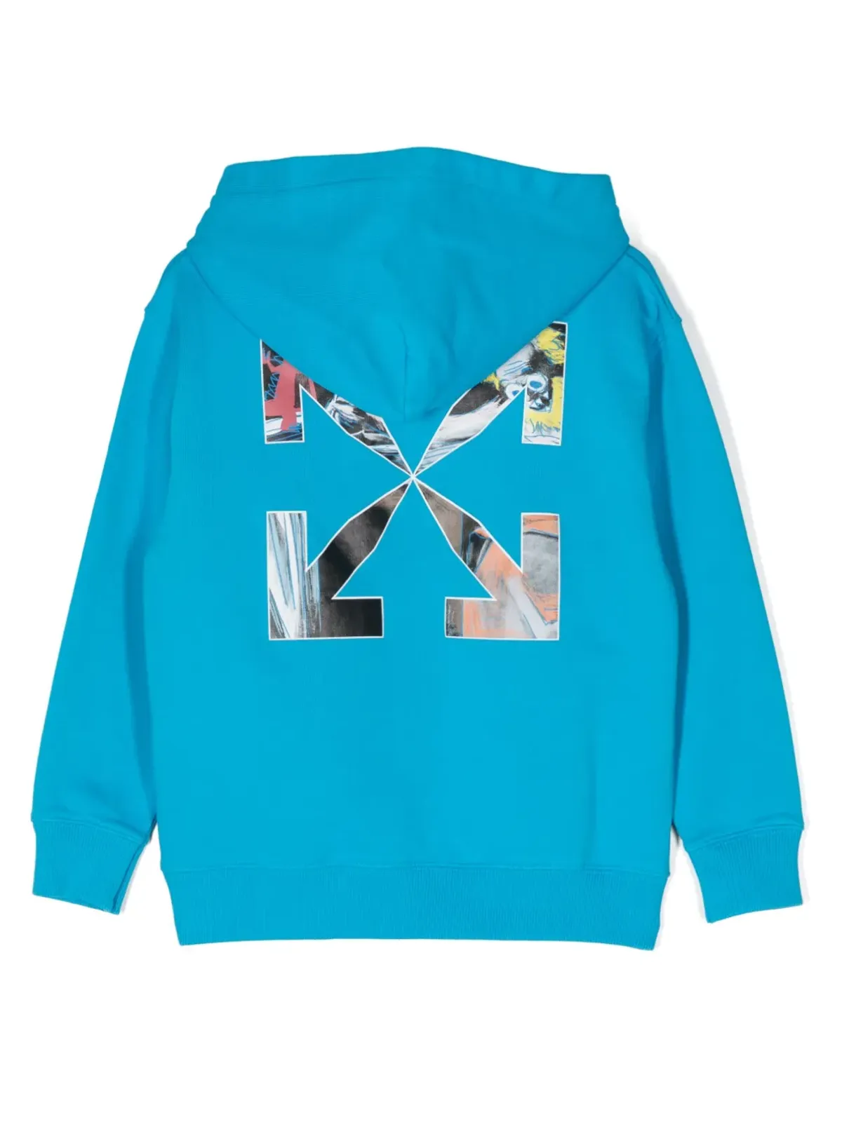 Off-White Kids ロゴプリント付きオーガニックコットン フーディー - 画像2
