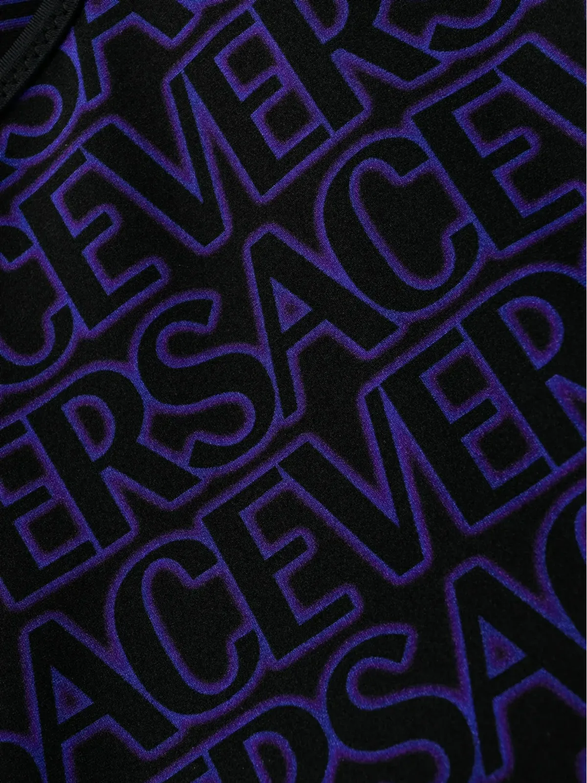 Versace ロゴプリント ロー・バック リバーシブル水着 - ブラック - 画像3