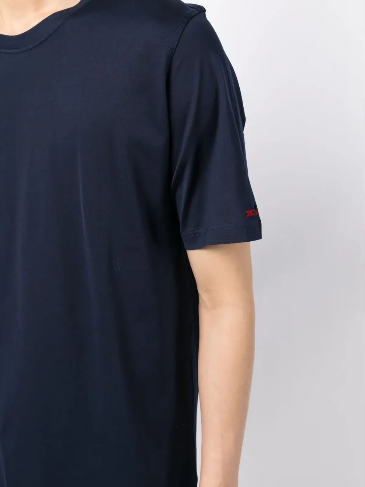 Kiton ロゴ刺繍 半袖 Tシャツ - ブルー - 画像5