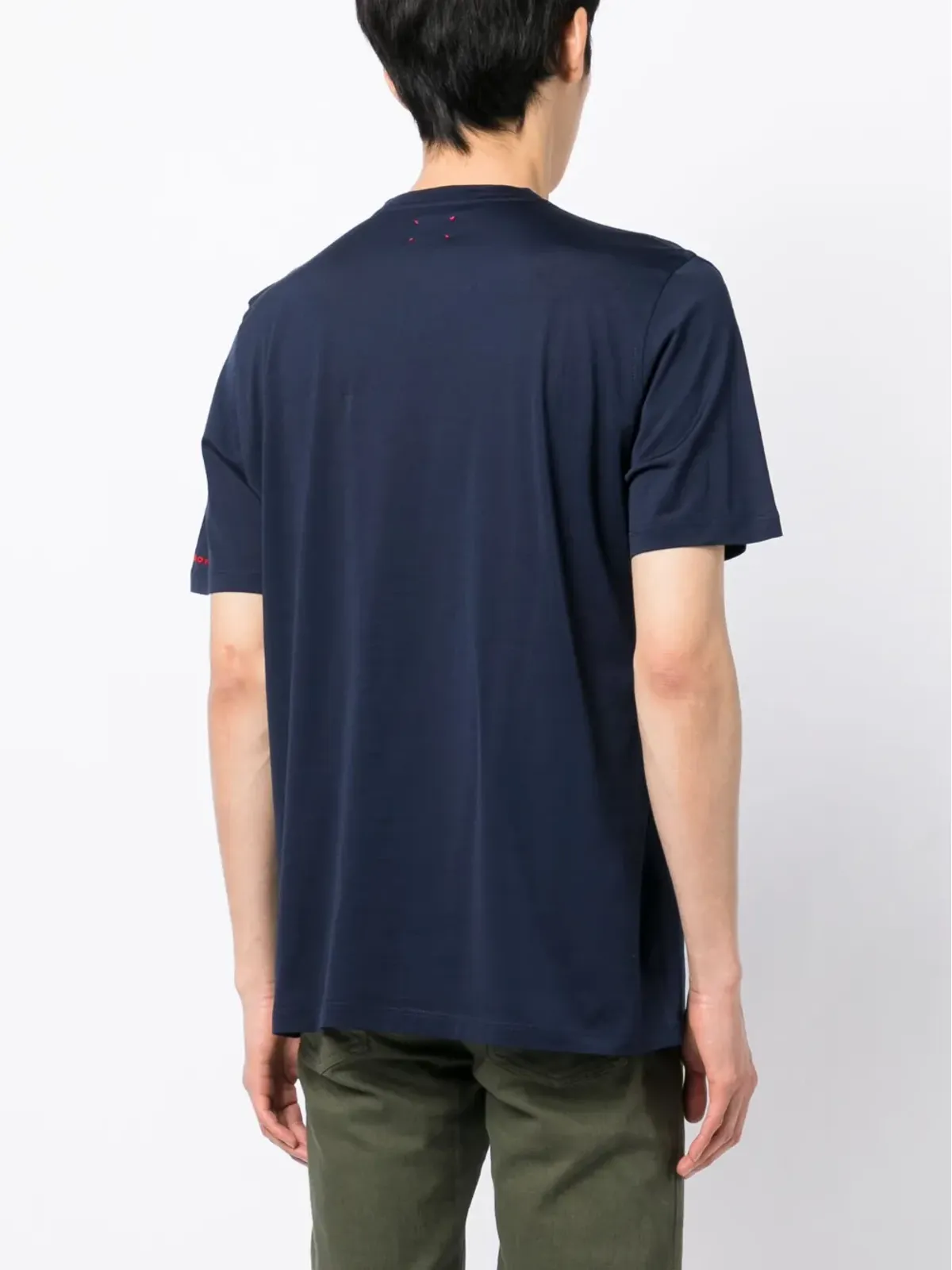 Kiton ロゴ刺繍 半袖 Tシャツ - ブルー - 画像4