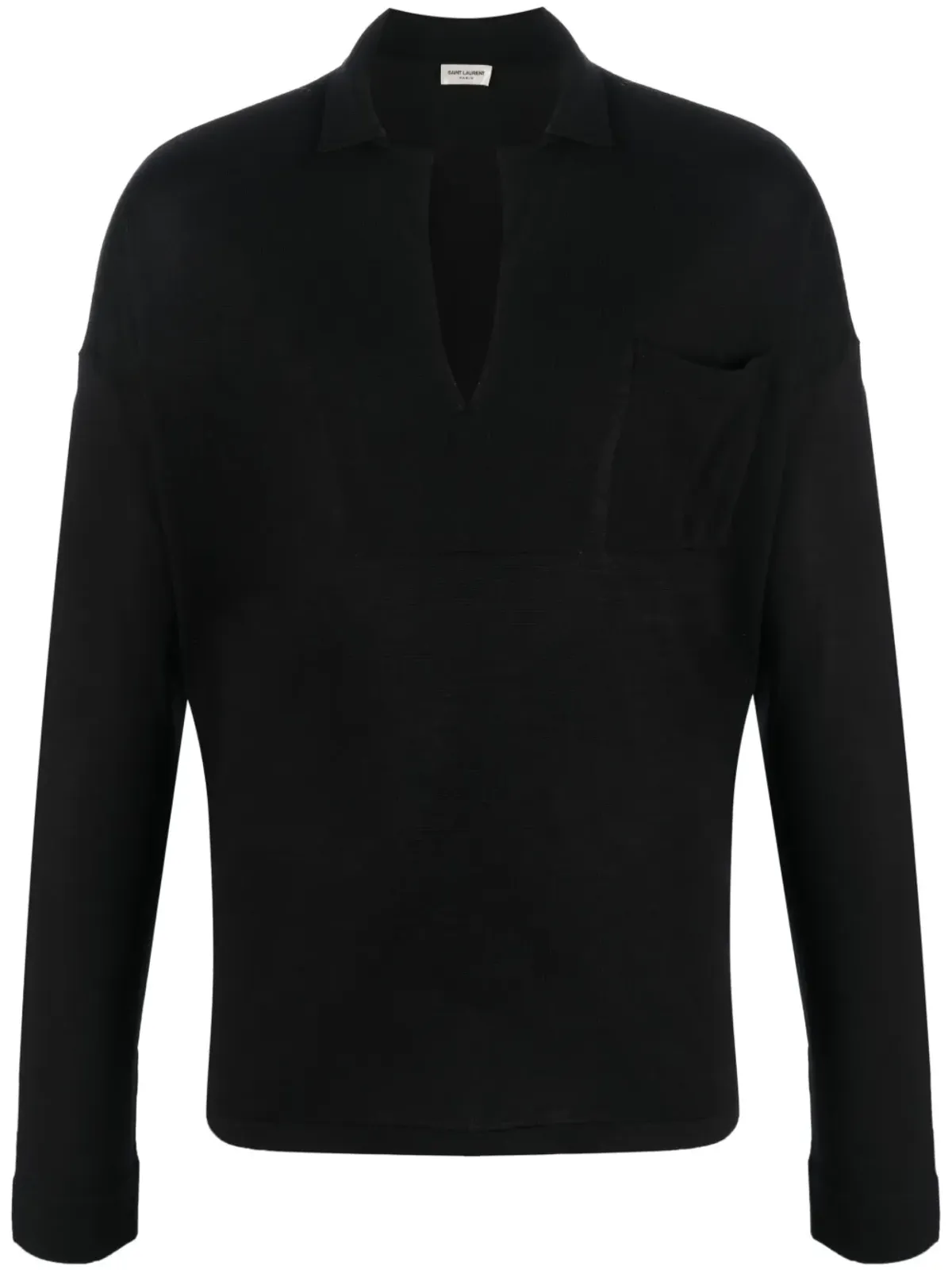 Saint Laurent Vネック長袖スウェットシャツ - 画像1