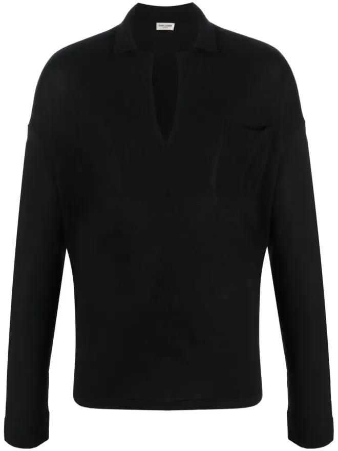 Saint Laurent Saint Laurent Vネック長袖スウェットシャツの商品画像