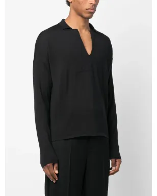 Saint Laurent Vネック長袖スウェットシャツ - サムネイル3