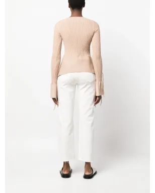 ANDREĀDAMO カットアウトリブニットトップ - サムネイル4