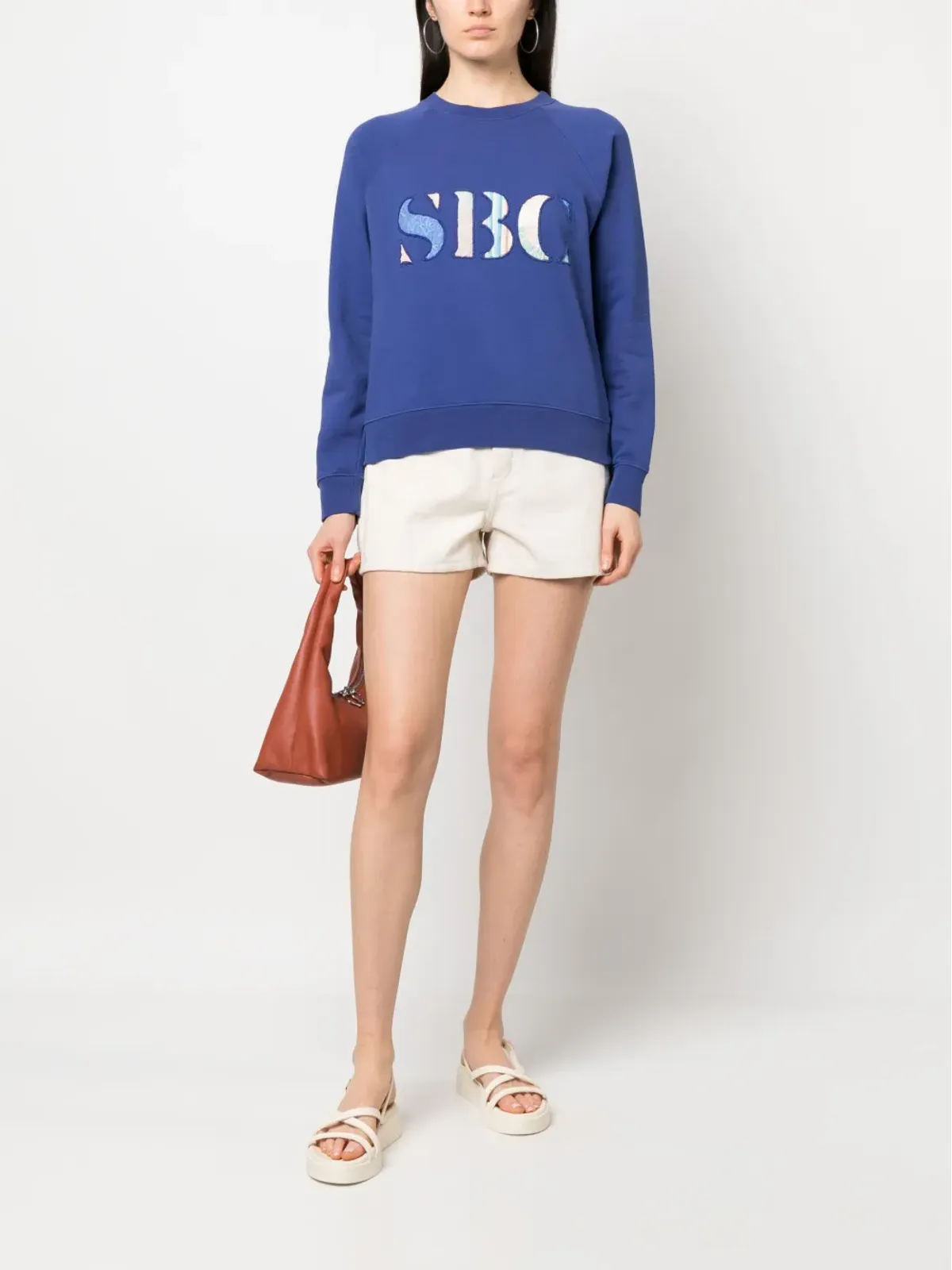 See by Chloé カットアウト ロゴ コットン スウェットシャツ - 画像2