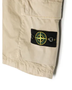 Stone Island Junior ロゴパッチカーゴポケットショーツ - サムネイル3
