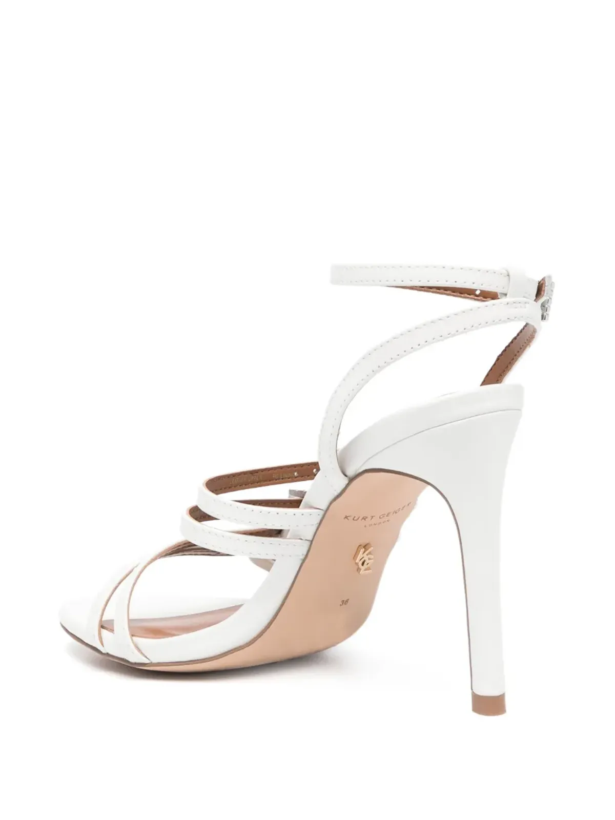Kurt Geiger London マルチストラップヒールサンダル - ホワイト - 画像3