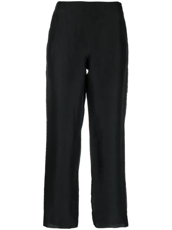 Giorgio Armani Pre-Owned Giorgio Armani Pre-Owned 2000年代 ワイドレッグ シルクパンツ - ブラックの商品画像