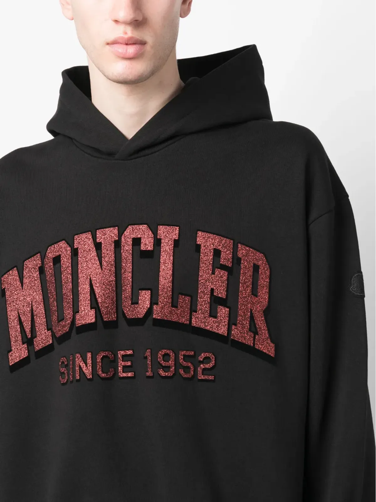 Moncler グリッターロゴプリント フーディ - 画像5