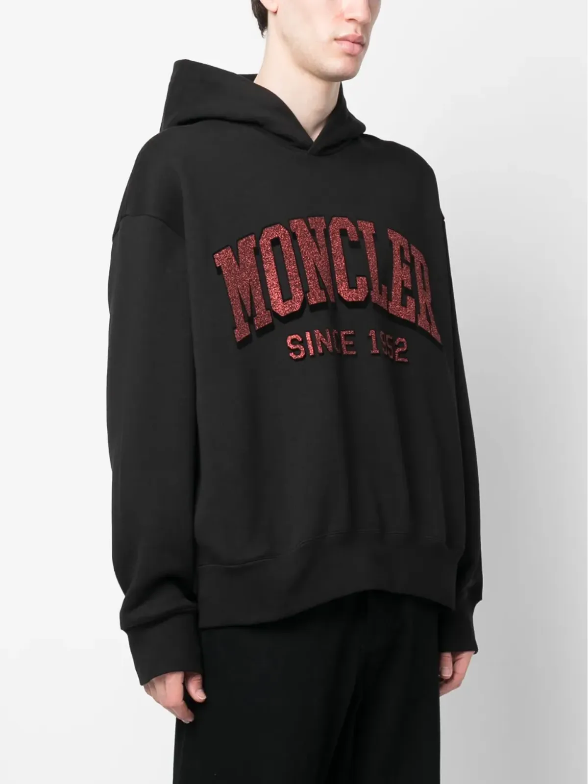 Moncler グリッターロゴプリント フーディ - 画像3