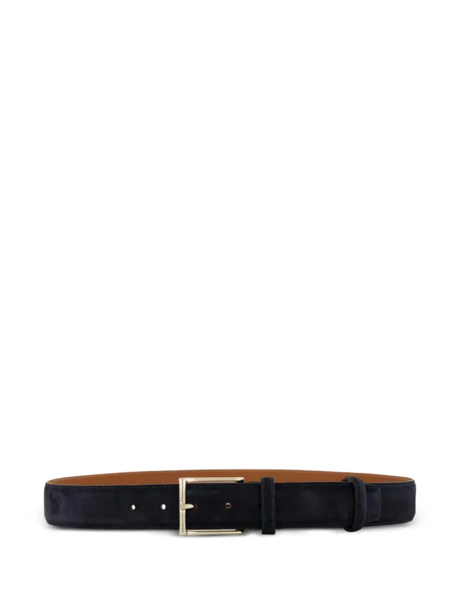 Santoni Santoni 長方形バックル レザーベルト ブルーの商品画像
