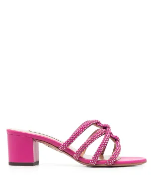 Aquazzura クリスタル装飾サンダル - サムネイル1